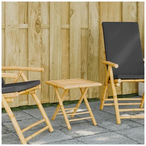 Tavolo Da Giardino Pieghevole 45x45x45 Cm Bambù - Foto 1