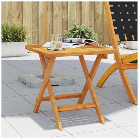 Tavolino Da Giardino 40x40x40 Cm In Legno Massello Di Acacia - Foto 1