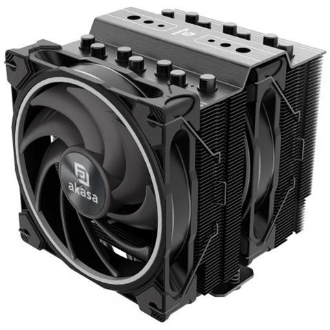 Akasa Soho H7 Processore Raffreddatore D'aria 12 Cm Nero 1 Pz (akasa Soho H7 Argb Cpu Cooler, Black, 2x 120mm Pwm Fan, D - Foto 2