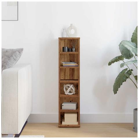 Mobile Porta Cd Legno Vecchio 21x20x88 Cm In Legno Multistrato - Foto 3