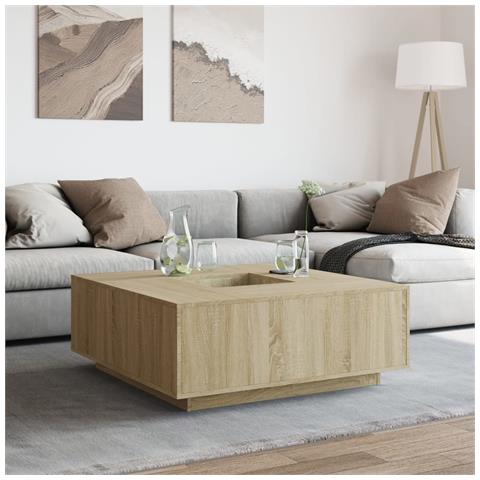 Tavolino Salotto Rovere Sonoma 100x100x40 Cm Legno Multistrato - Foto 3