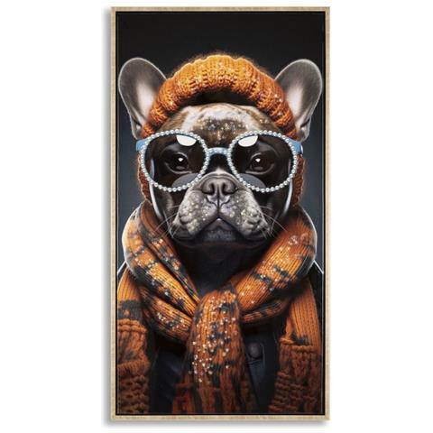 Stampa Su Tela Cane 11 - Multicolore - Legno - 42,5x2,8x82,5 Cm - Foto 1