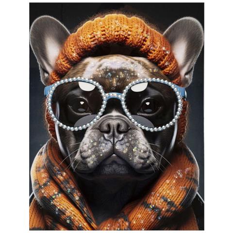 Stampa Su Tela Cane 11 - Multicolore - Legno - 42,5x2,8x82,5 Cm - Foto 2