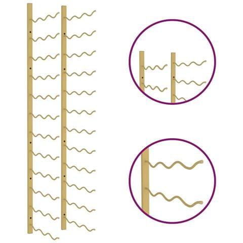 Portavini Da Parete Per 36 Bottiglie Oro In Ferro - Foto 8