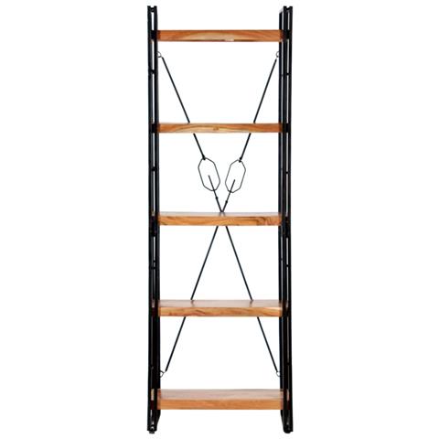 Lusso Casadino - Libreria A 5 Ripiani 60x30x180 Cm In Legno Massello Di Acacia - Foto 1