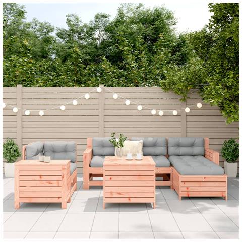 Set Divani Da Giardino 7 Pz In Legno Massello Abete Douglas - Foto 2