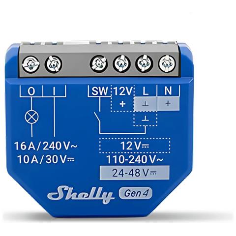 1 Gen4 - Smart Relay contatto pulito 16A AC /DC WiFi /BT /Matter /Zigbee - Foto 1