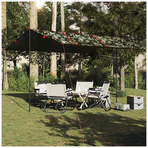 Telone da Campeggio Mimetica 451x420 cm Impermeabile - Foto 2