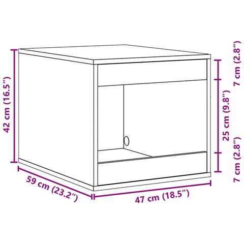 Recinto Lettiera Gatti Legno Vecchio 47x59x42 cm in Truciolato - Foto 9