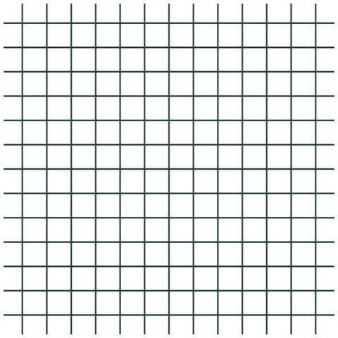 Recinzione in Rete Saldatura con 13 Pali Flangiati Verde 1.4x25 m Acciaio - Foto 9