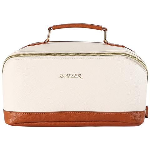 Borsa Da Trucco Da Viaggio Portatile Impermeabile - Organizer Per Cosmetici Di Grande Capacità White - Foto 1