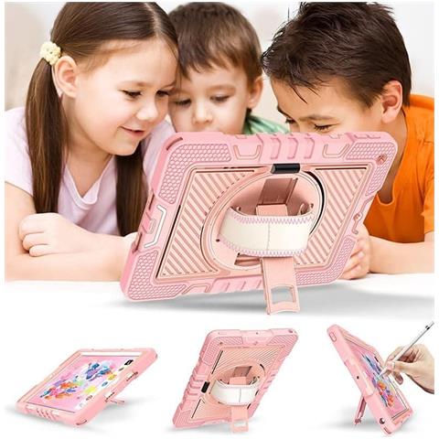 Custodia Per Ipad 9/8/7 10.2"" Con Supporto E Tracolla Rosa - Foto 2