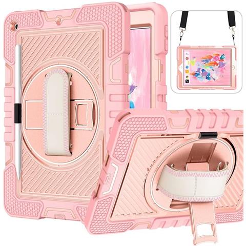 Custodia Per Ipad 9/8/7 10.2"" Con Supporto E Tracolla Rosa - Foto 1