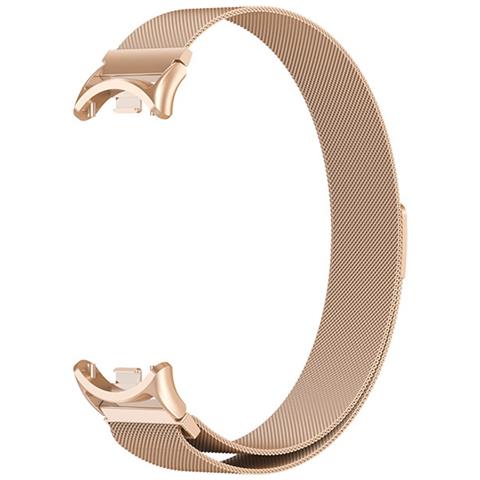 Cinturino In Metallo Compatibile Con Xiaomi Band 8/9/10 - Design Magnetico A Molla Pinkgold - Foto 1