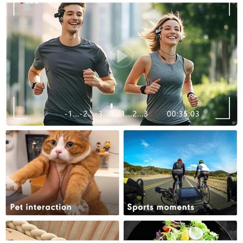 Videocamera Da Testa Indossabile Hd 2.7k: Registrazione Pov In Prima Persona Con Anteprima Wifi Black - Foto 2