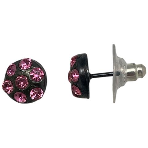 Confezione Da 3 Paia Di Orecchini Assortiti, 2 Orecchini A Bottone Multicristallo, Argento Sw 10µ In Nero. - Foto 4