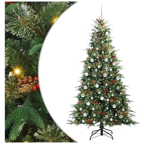 Albero di Natale Artificiale con Rami Pieghevoli Verde 210 cm - Foto 1