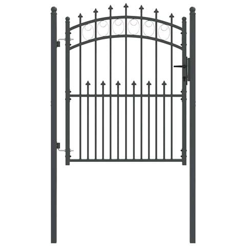 Cancello della recinzione con punte Grigio 150 x 100 cm - Foto 1