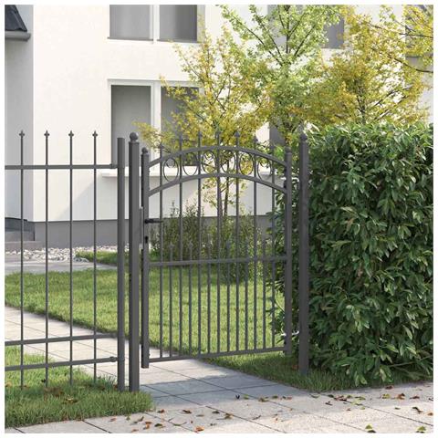 Cancello della recinzione con punte Grigio 150 x 100 cm - Foto 2