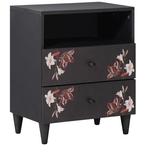 Comodino Multicolore 50 x 33 x 60 cm Legno di mango massello - Foto 1