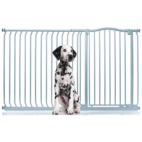Bettacare Cancelletto Per Cani Extra Alto Con Parte Superiore Incurvata, 171cm - 180cm, Grigio Opaco, Extra Alto 100cm In Altezza - Foto 1