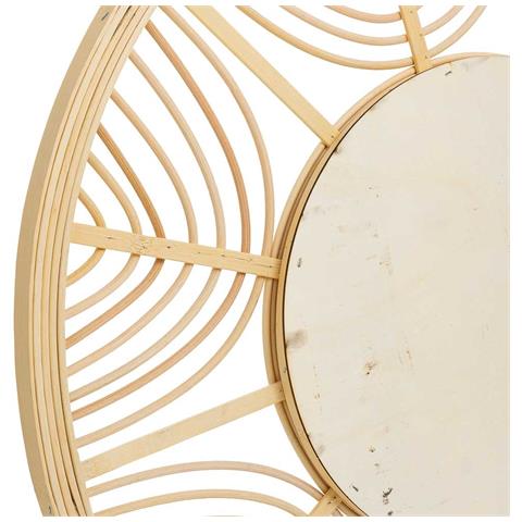 Specchio In Rattan E Bambù Marrone D55,5x2h - Foto 8