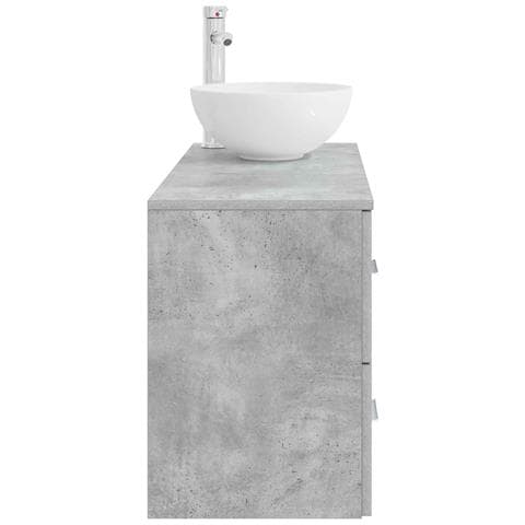 Set di mobili per il bagno 2 pcs Grigio Cemento - Foto 2