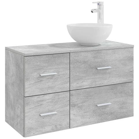 Set di mobili per il bagno 2 pcs Grigio Cemento - Foto 1