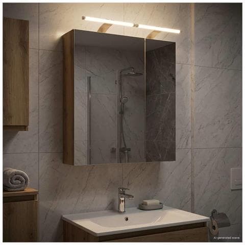 Mobiletto per specchio da bagno con porta Rovere Artigianale - Foto 2