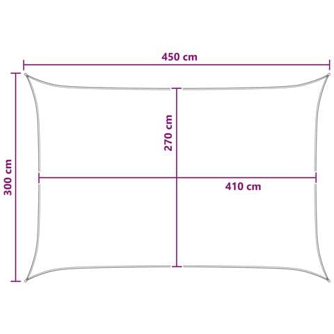 Telo Ombra Antracite e Bianco 3 x 4,5 m HDPE - Foto 8