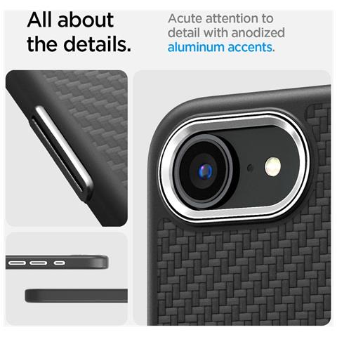 Spigen Enzo Aramid Custodia Magnetica Per Iphone Se 4 (2025) - Nera - Foto 1