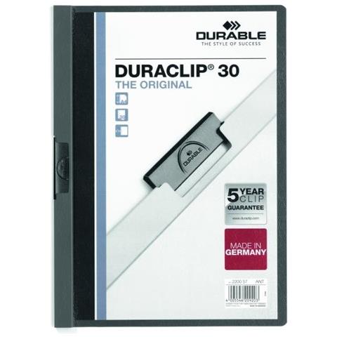 pz. 1 Cartelline Duraclip 3 mmgrigio antracite A4 2200-57 - Foto 2