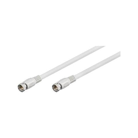 Cavo Antenna Sat Coassiale Connettori Tipo F Maschio / Maschio Schermato Mt. 1,5 In Blister Da Esposizione - Foto 2