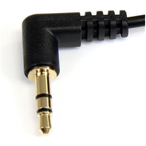 Cavo audio stereo ad angolare destro 3,5 mm slim 30 cm - M / M - Foto 2
