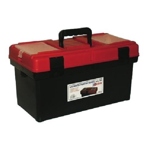 Cassetta Portautensili in Plastica 2 Scomparti e Vaschetta per Attrezzi - Foto 1