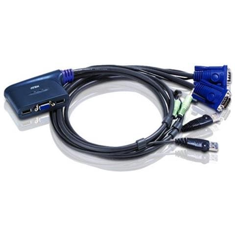 Switch KVM USB VGA /Audio cablato 2-porte (0,9 m) - Foto 1