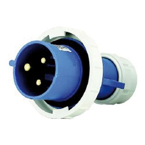 Spina Mobile Diritta Industriale 220V 16A 2P+T IP67 Blu - Foto 1