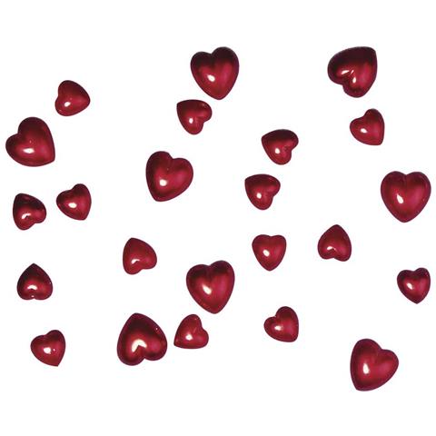 Rayher - 24 Pezzi - Decorazioni Cuori In Plastica A 2 Misure 1+1,5cm - Colore Rosso - Foto 2