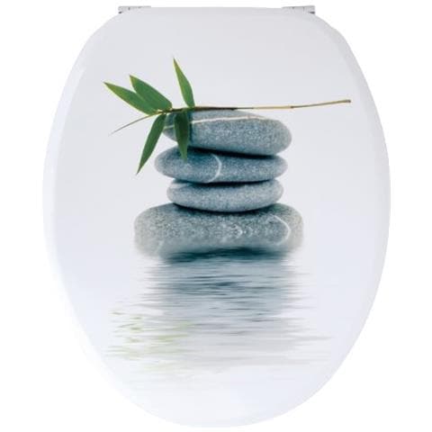 Design 706069 Tavoletta Wc, Motivo: Ciottoli, Colore: Grigio - Foto 1