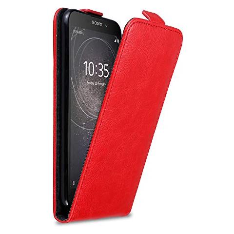 Custodia Compatibile Con Sony Xperia L2 In Rosso Mela - Coperchio Protettivo In Design Flip Con Chiusura Magnetica - Foto 1