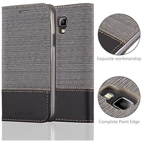 Custodia Compatibile Con Samsung Galaxy S4 Active In Grigio Nero - Coperchio Protettiva Con Chiusura Magnetica, Funzione Stand E Tasca Per Le Carte - Foto 2