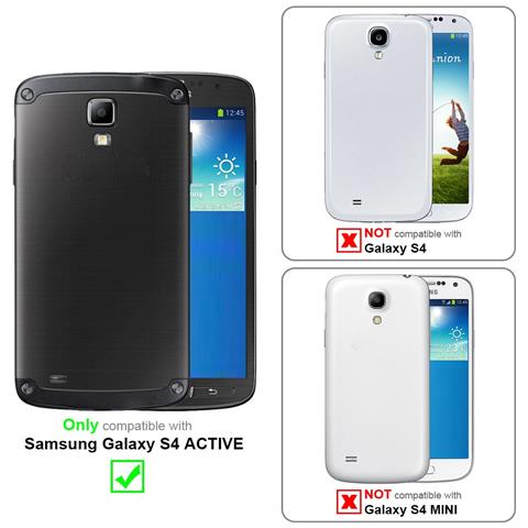 Custodia Compatibile Con Samsung Galaxy S4 Active In Grigio Nero - Coperchio Protettiva Con Chiusura Magnetica, Funzione Stand E Tasca Per Le Carte - Foto 10