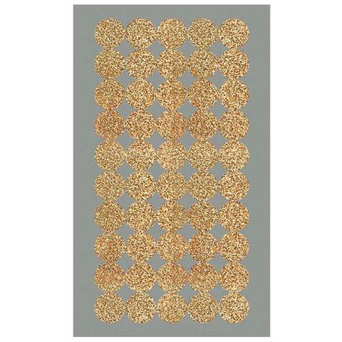 4 Fogli Di Adesivi Fsc Cerchi Dorati S. - Foto 1