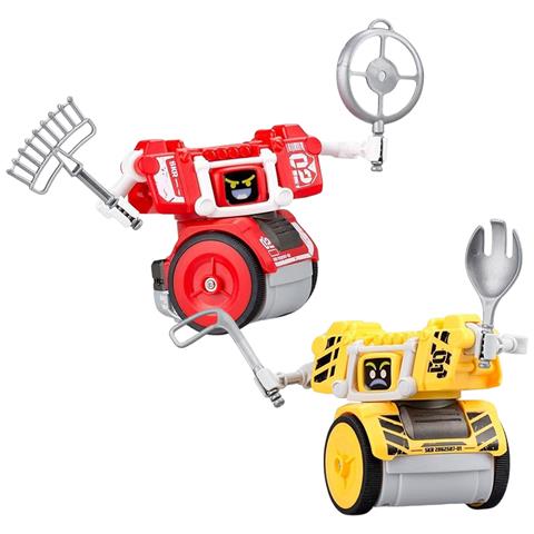 Street Kombat - Confezione Da 2 Robot Interattivi - Effetti Sonori E Luminosi - 14 Cm - Foto 2