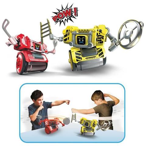 Street Kombat - Confezione Da 2 Robot Interattivi - Effetti Sonori E Luminosi - 14 Cm - Foto 1