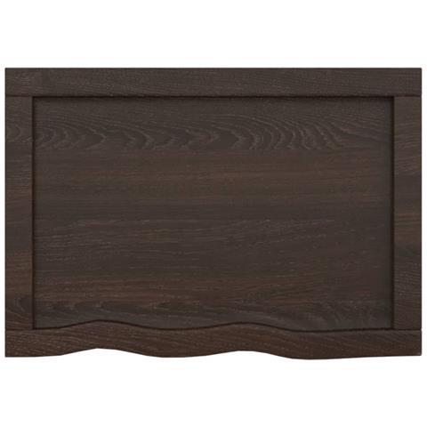 Piano Bagno Marrone Scuro 60x40x (2-4) cm Legno Massello Trattato - Foto 2