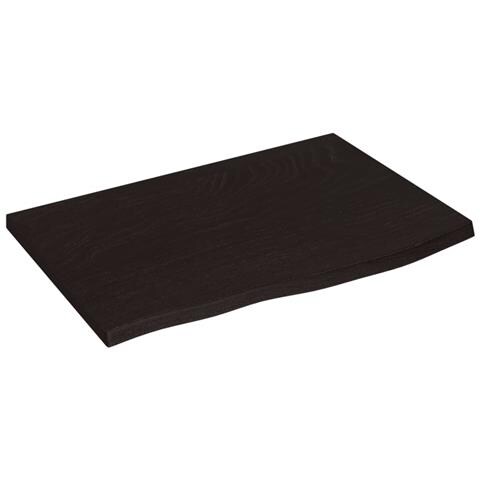 Piano Bagno Marrone Scuro 60x40x (2-4) cm Legno Massello Trattato - Foto 1