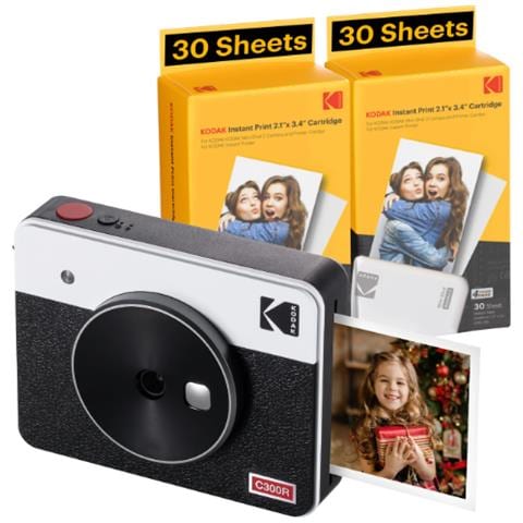 Fotocamera Istantanea Digitale KODAK Smile+ - Stampa Foto Adesive 2x3", Bluetooth, Fucsia - Foto 2