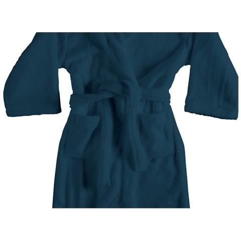 Accappatoio Con Cappuccio In Morbida Spugna Mod. Sophie Tinta Unita Vari Colori Xxxl Petrolio - Foto 2