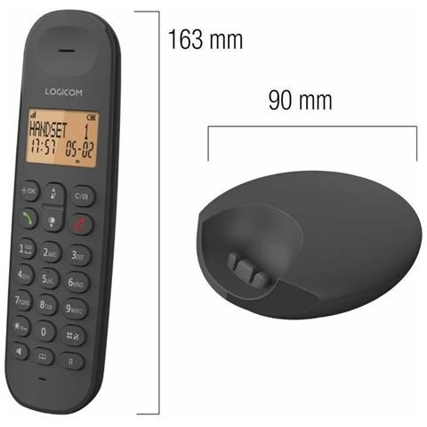 Telefono Cordless Vivavoce Iloa 250 Con Display, Portata 300 M, Nero - Foto 6